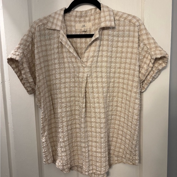 Thread & Supply Tops - Thread & Supply Beige Plaid Button Down Shirt